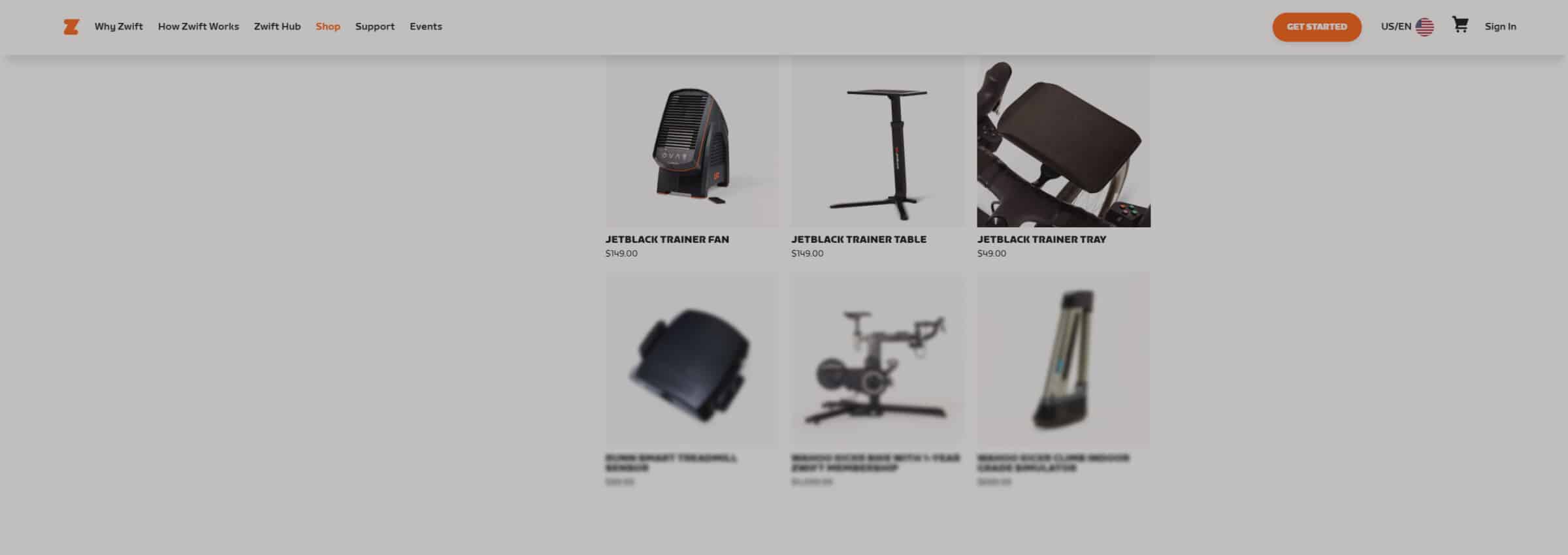 Jetblack Cycling Products Sold On Zwift Website